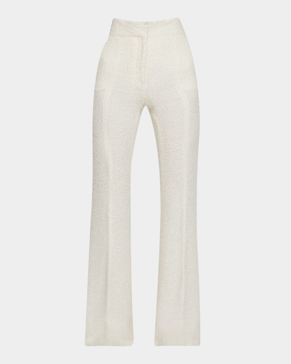 Rhein Flared Textured Silk Pants